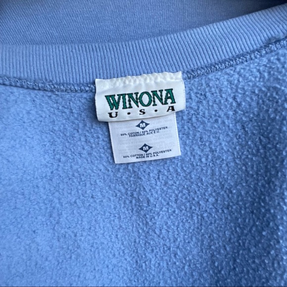 Vintage sky blue pullover sweatshirt by Winona USA - Picture 4 of 4